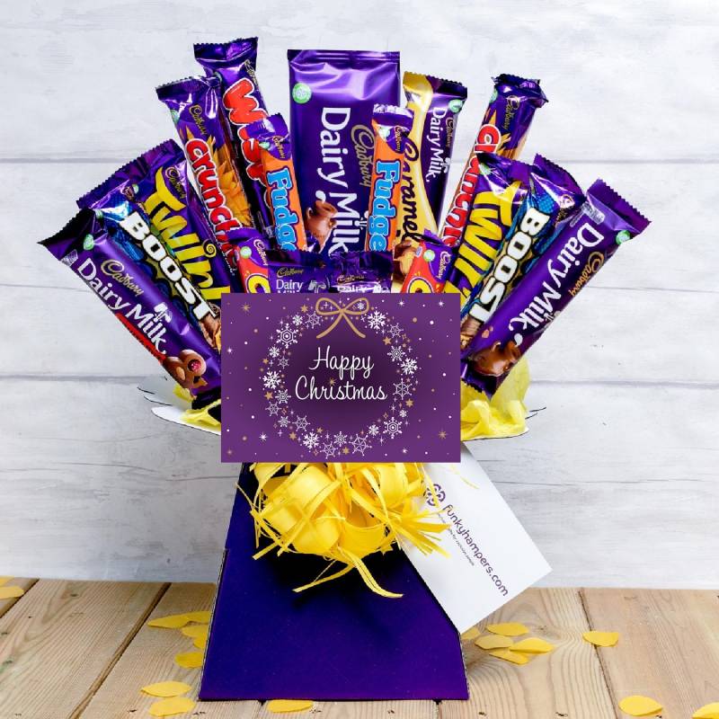 Happy Christmas Deluxe Cadburys Chocolate Bouquet