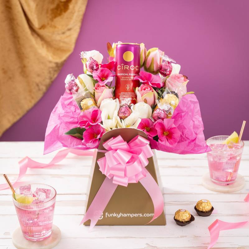 Pink Vodka and Chocolate Bouquet