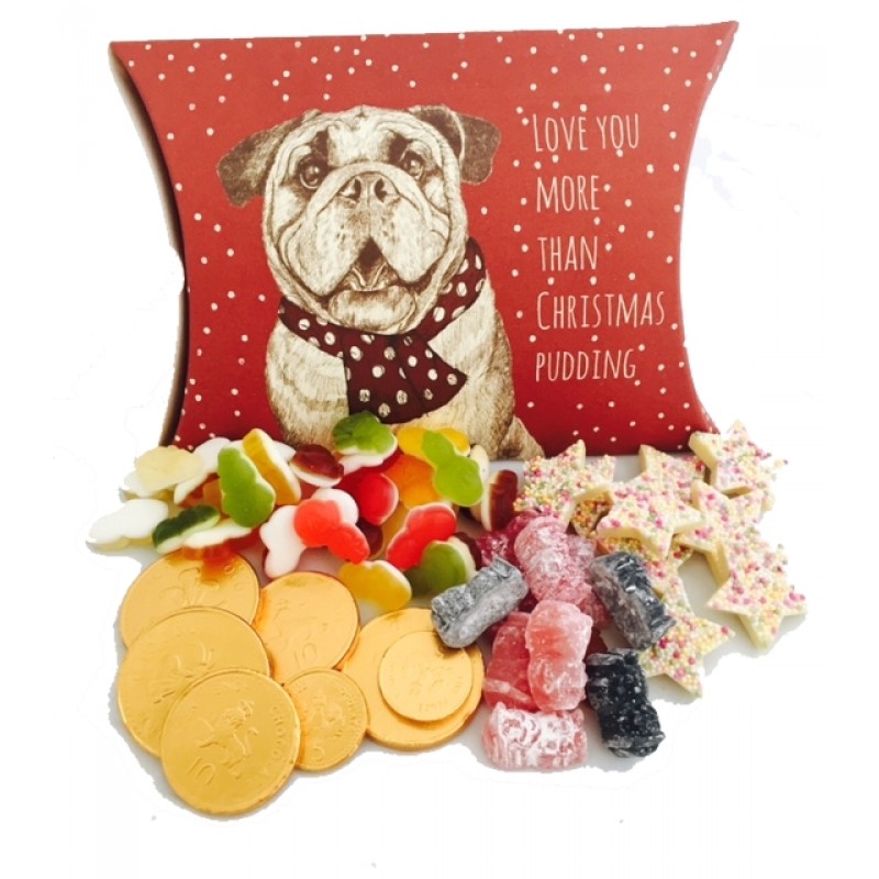 Love You More Than Xmas Pudding Bulldog Box