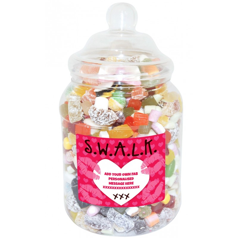 Personalised SWALK Large Sweet Jar