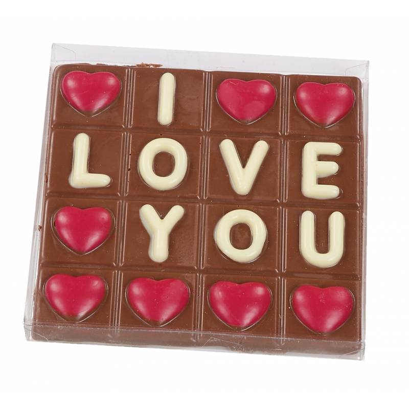 I Love You Chocolate Slab