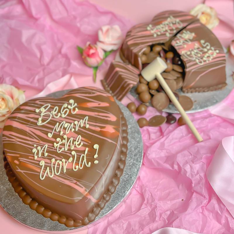 Personalised Chocolate Pink Smash Heart