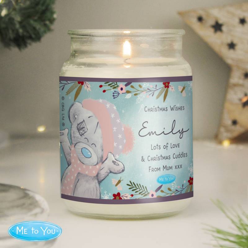 Personalised Me to You Cosy Winter Large Candle Jar