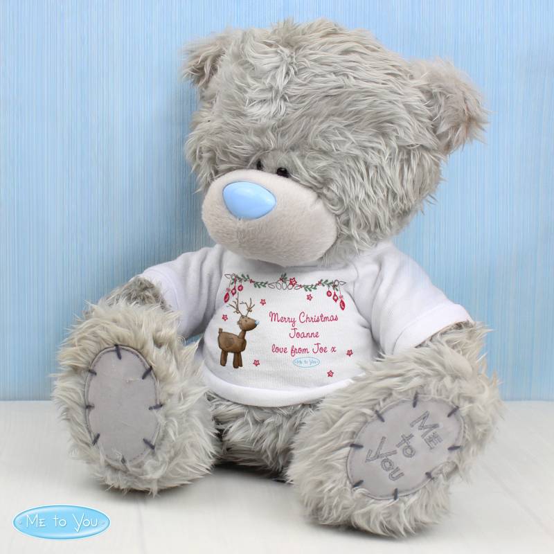 Personalised Me To You Bear with Reindeer T-Shirt