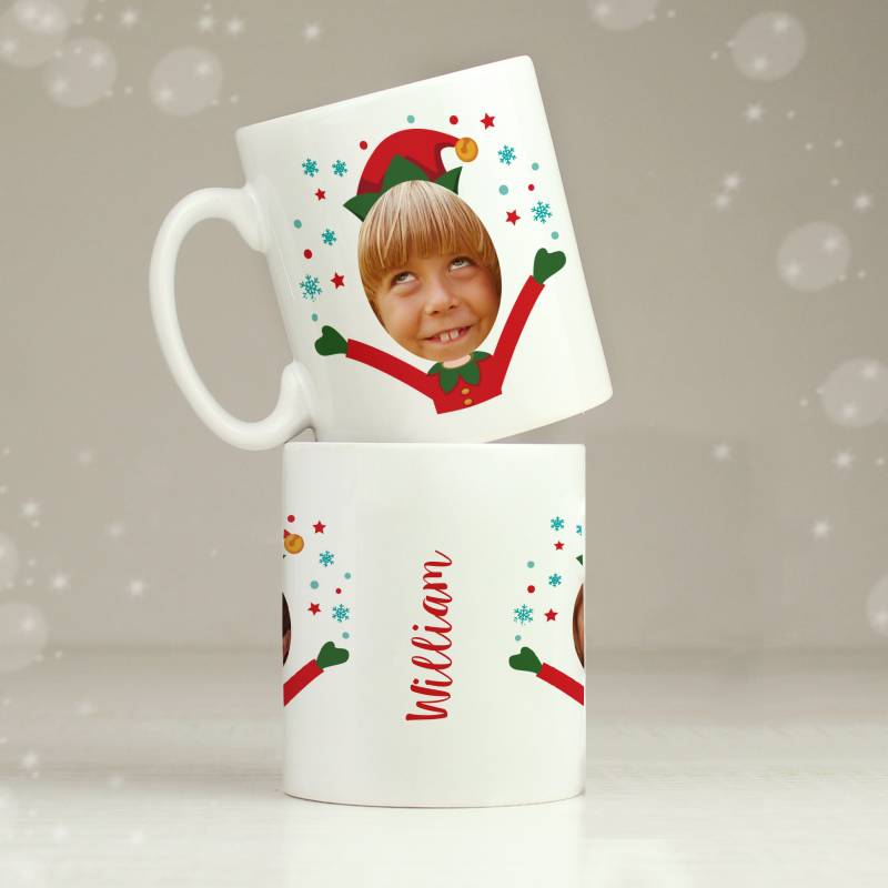 Personalised Photo Upload Elf Mug