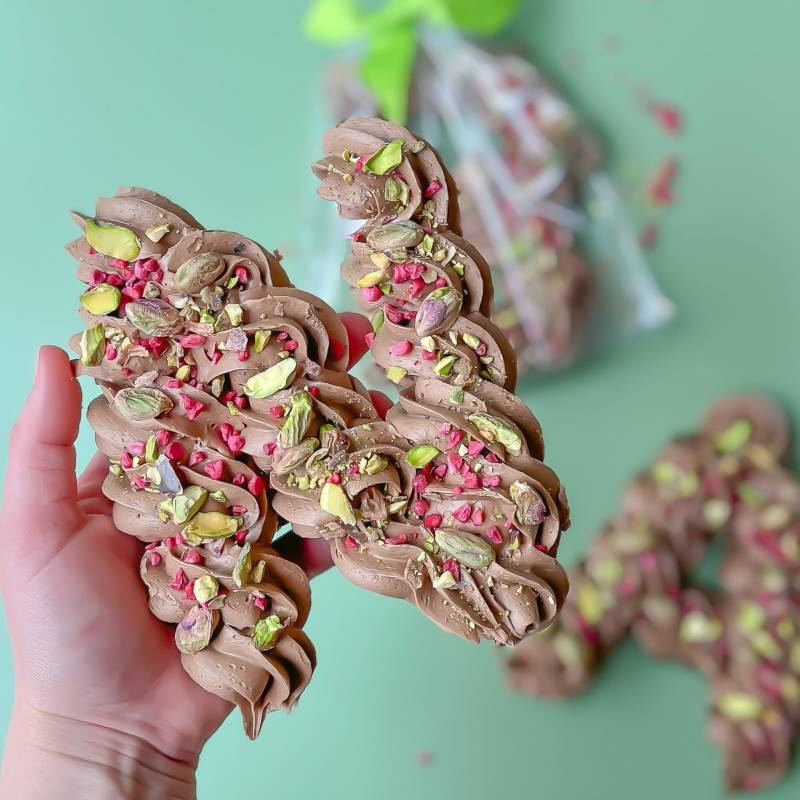 Raspberry And Pistachio Chocolate Truffle Letter