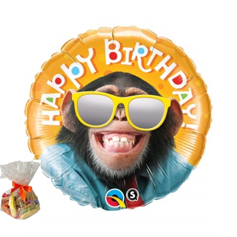 Happy Birthday Chimp Sweet Balloon