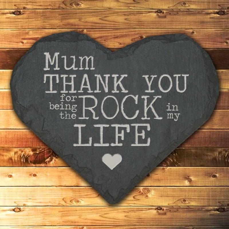 Personalised Thank You Slate Heart