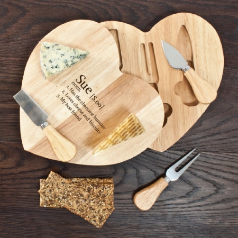 Personliased Definition Heart Cheese Set