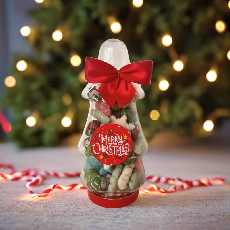 Christmas Tree Filled Sweet Jar