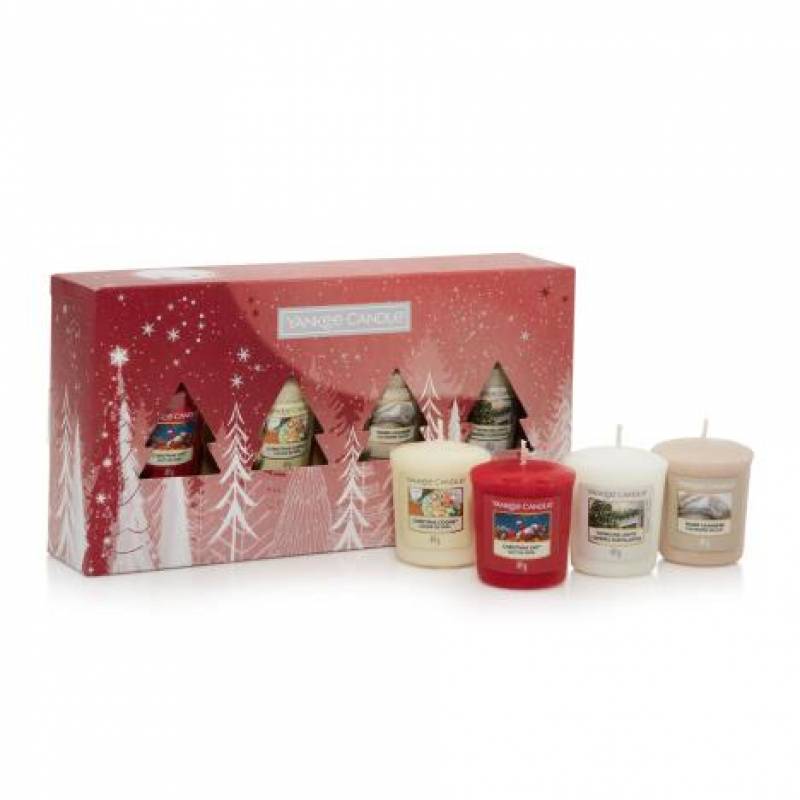 Yankee Candle 4 Votive Candle Christmas Gift Set